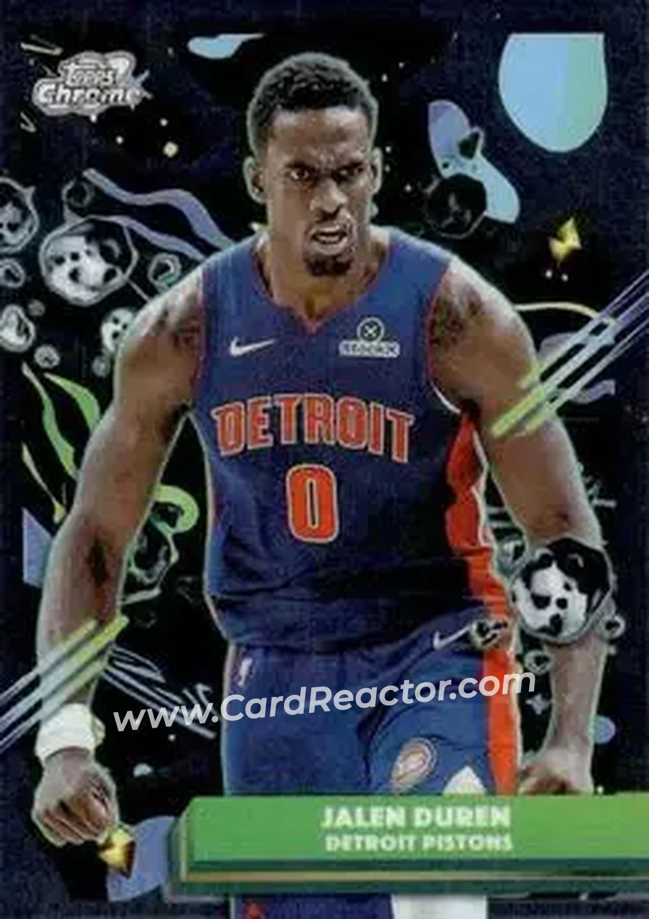 2025-26 Topps Chrome Cosmic #189 - Jalen Duren - Detroit Pistons - Front 2025-26 Topps Chrome Cosmic #189 - Jalen Duren - Detroit Pistons - Front