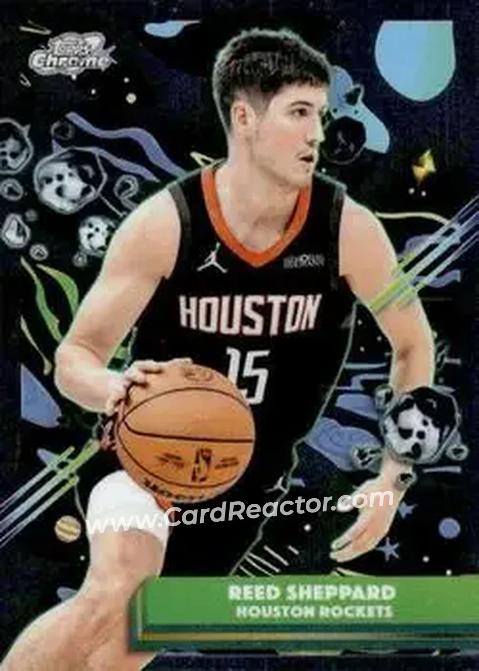 2025-26 Topps Chrome Cosmic #192 - Reed Sheppard - Houston Rockets - Front