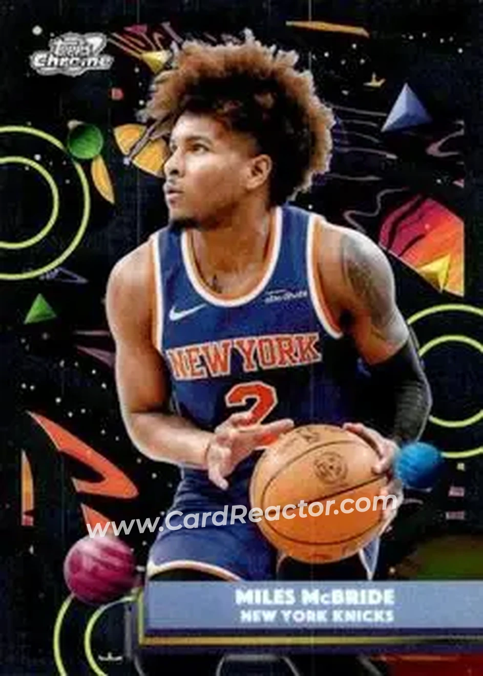 2025-26 Topps Chrome Cosmic #196 - Miles McBride - New York Knicks - Front