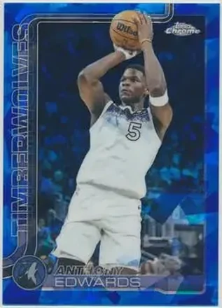 2025-26 Topps Chrome Sapphire Edition #151 - Anthony Edwards - Minnesota Timberwolves