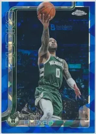 2025-26 Topps Chrome Sapphire Edition #153 - Damian Lillard - Milwaukee Bucks