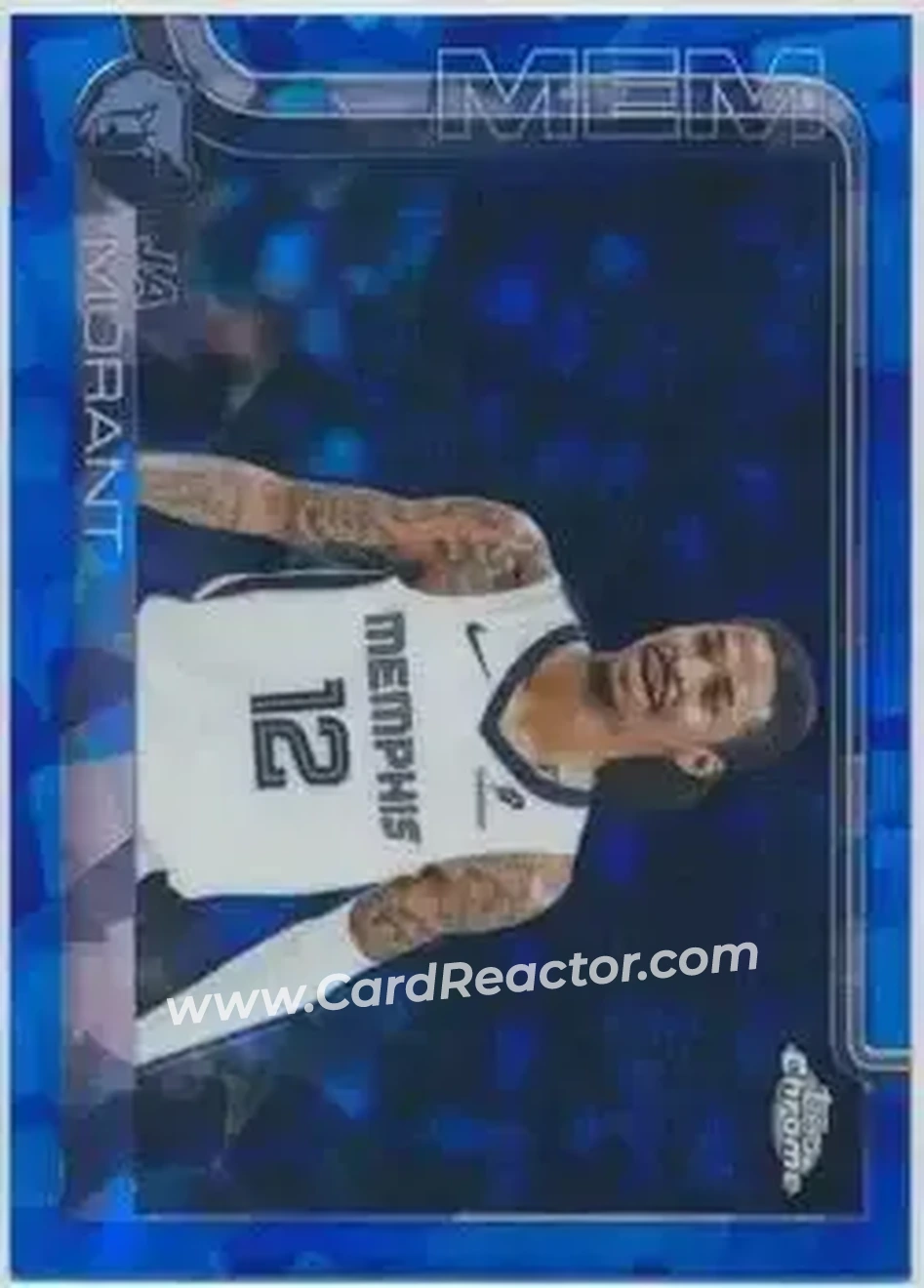 2025-26 Topps Chrome Sapphire Edition #158 - Ja Morant - Memphis Grizzlies - Front