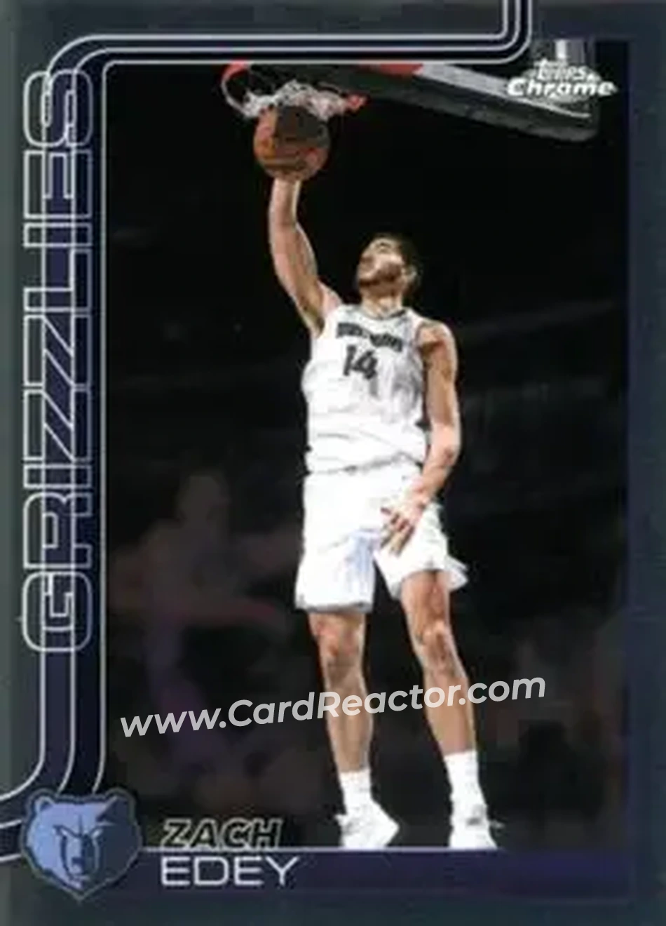 2025-26 Topps Chrome Update #111 - Zach Edey - Memphis Grizzlies - Front 2025-26 Topps Chrome Update #111 - Zach Edey - Memphis Grizzlies - Front