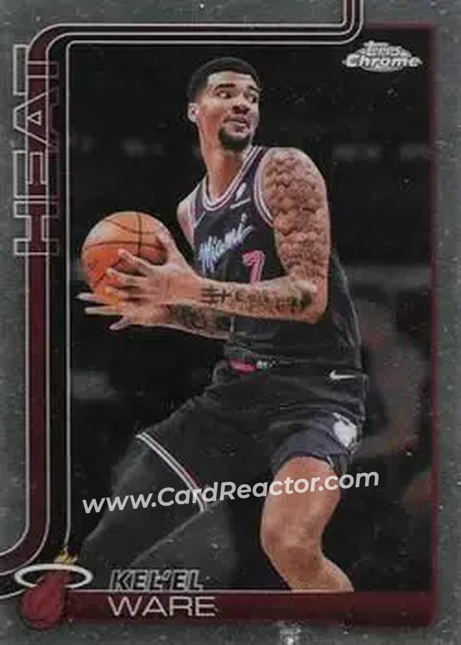 2025-26 Topps Chrome Update #112 - Kel'el Ware - Miami Heat - Front