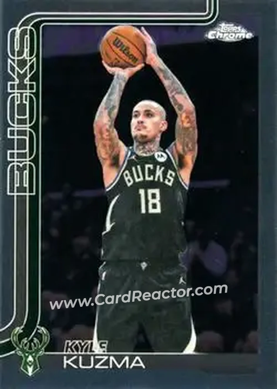 2025-26 Topps Chrome Update #113 - Kyle Kuzma - Milwaukee Bucks - Front