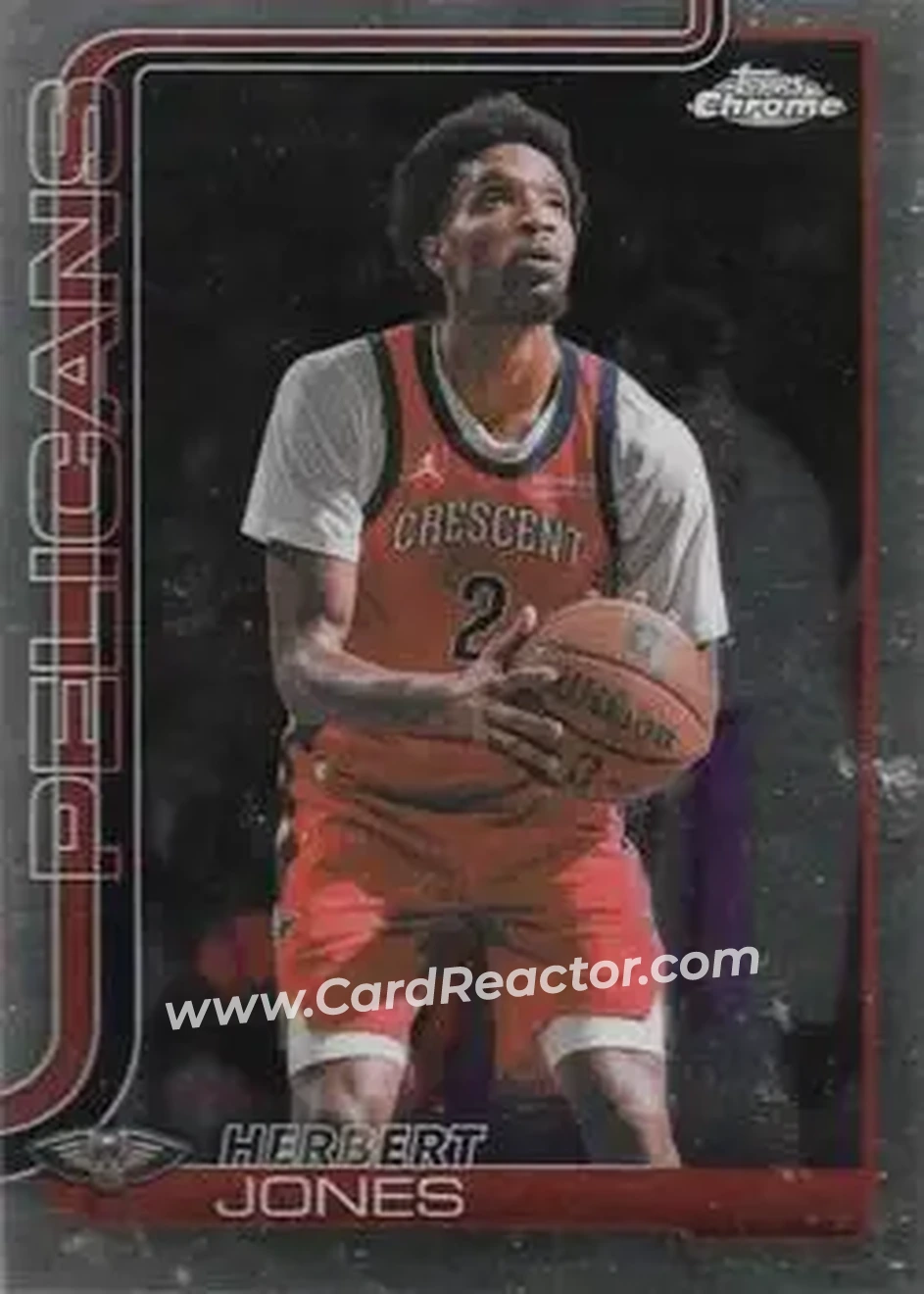 2025-26 Topps Chrome Update #114 - Herbert Jones - New Orleans Pelicans - Front