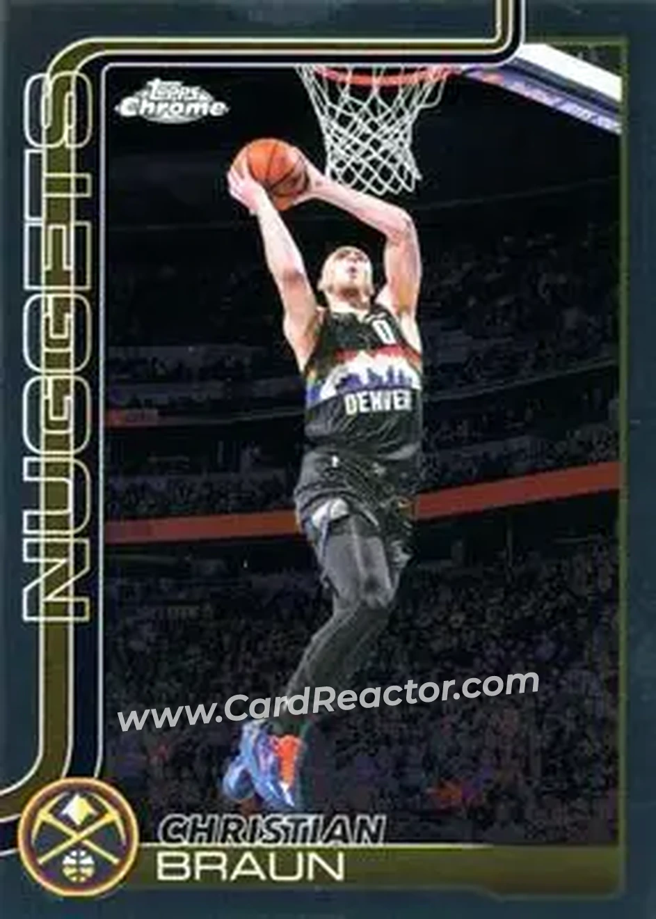 2025-26 Topps Chrome Update #115 - Christian Braun - Denver Nuggets - Front