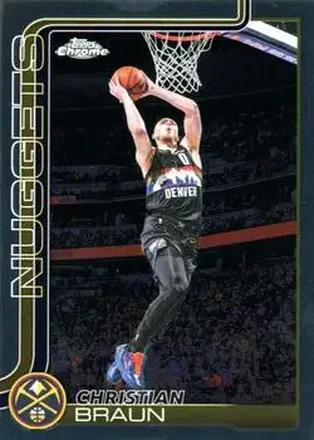 2025-26 Topps Chrome Update #115 - Christian Braun - Denver Nuggets