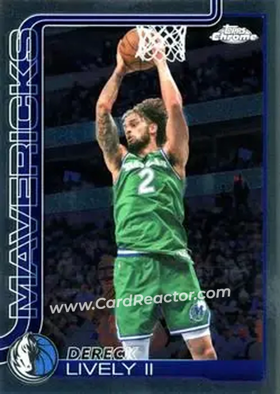 2025-26 Topps Chrome Update #116 - Dereck Lively II - Dallas Mavericks - Front