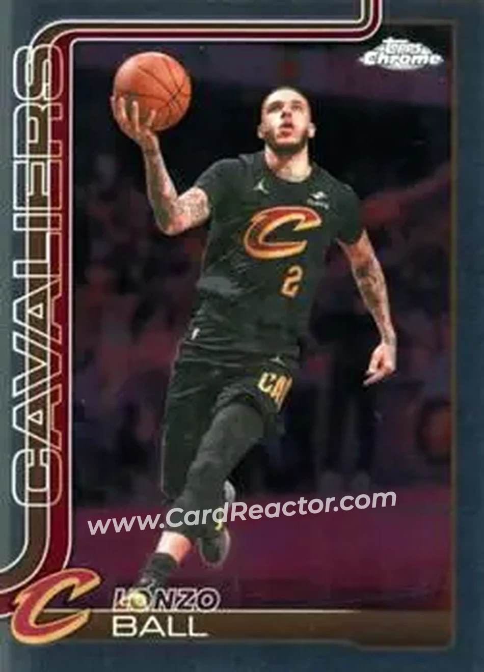 2025-26 Topps Chrome Update #119 - Lonzo Ball - Cleveland Cavaliers - Front 2025-26 Topps Chrome Update #119 - Lonzo Ball - Cleveland Cavaliers - Front