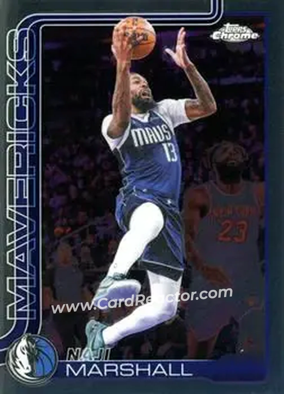 2025-26 Topps Chrome Update #120 - Naji Marshall - Dallas Mavericks - Front 2025-26 Topps Chrome Update #120 - Naji Marshall - Dallas Mavericks - Front