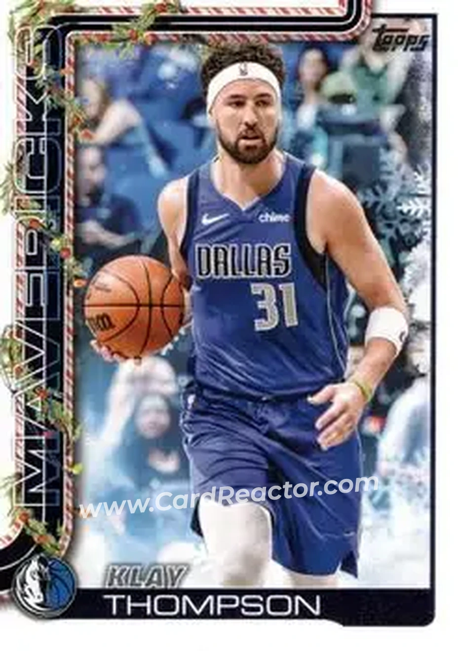 2025-26 Topps Holiday #H137 - Klay Thompson - Dallas Mavericks - Front 2025-26 Topps Holiday #H137 - Klay Thompson - Dallas Mavericks - Front