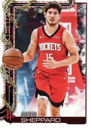 2025-26 Topps Holiday #H143 - Reed Sheppard - Houston Rockets