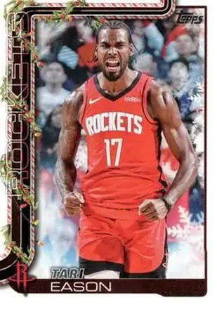 2025-26 Topps Holiday #H144 - Tari Eason - Houston Rockets