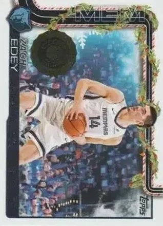 2025-26 Topps Holiday #H150 - Zach Edey - Memphis Grizzlies