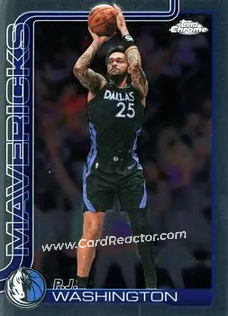 2025-26 Topps Chrome Update #122 - P.J. Washington - Dallas Mavericks - Front
