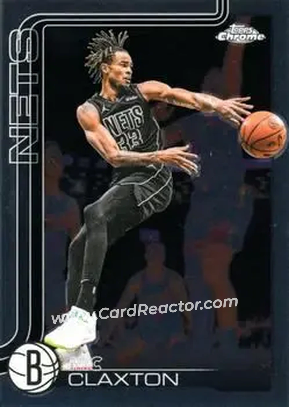2025-26 Topps Chrome Update #123 - Nic Claxton - Brooklyn Nets - Front 2025-26 Topps Chrome Update #123 - Nic Claxton - Brooklyn Nets - Front