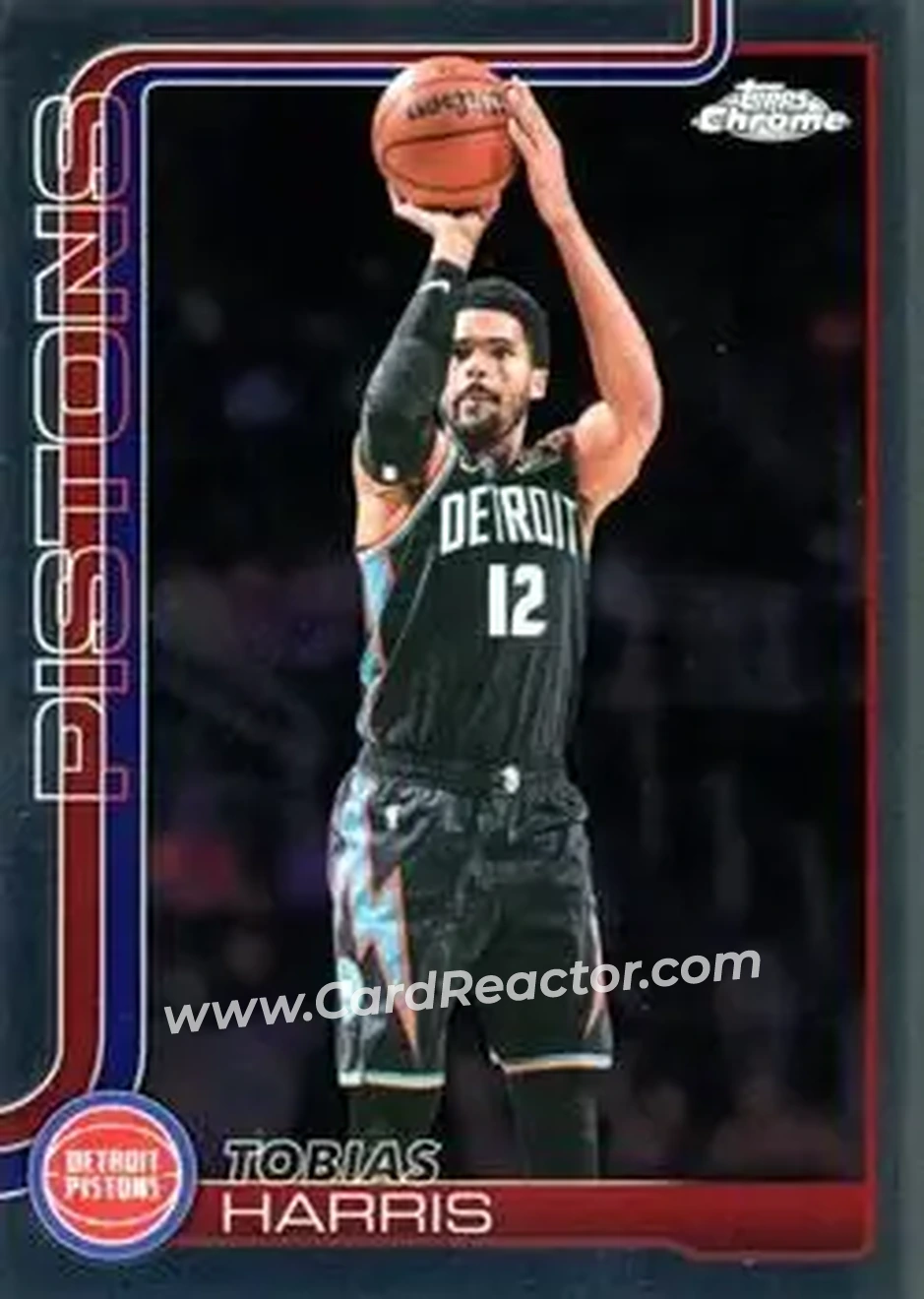 2025-26 Topps Chrome Update #124 - Tobias Harris - Detroit Pistons - Front
