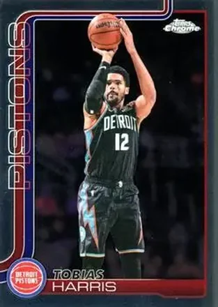2025-26 Topps Chrome Update #124 - Tobias Harris - Detroit Pistons