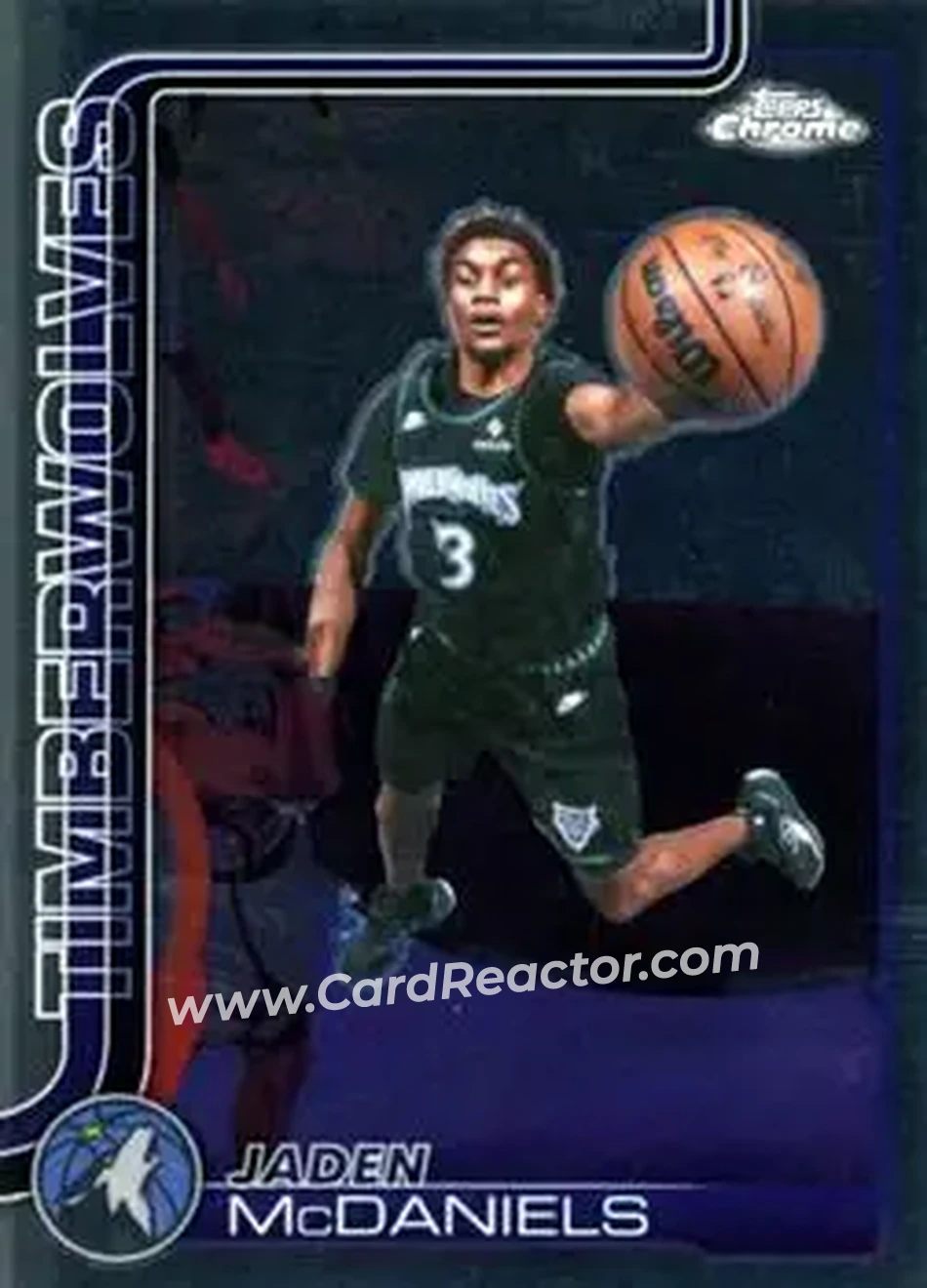 2025-26 Topps Chrome Update #126 - Jaden McDaniels - Minnesota Timberwolves - Front