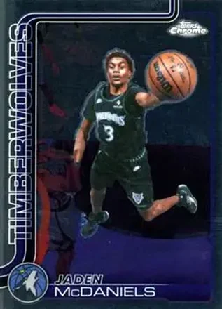 2025-26 Topps Chrome Update #126 - Jaden McDaniels - Minnesota Timberwolves