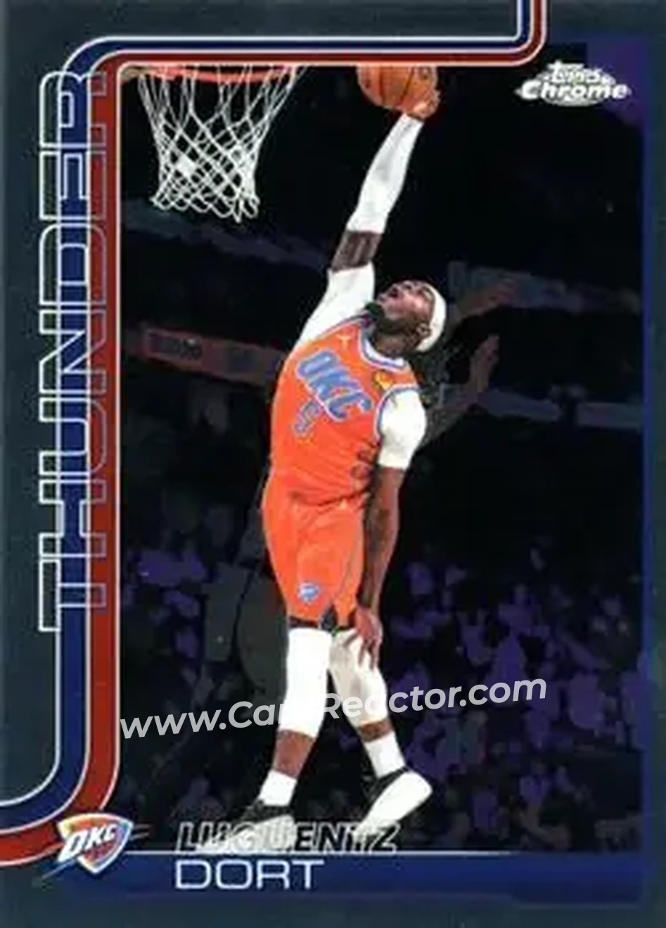 2025-26 Topps Chrome Update #127 - Luguentz Dort - Oklahoma City Thunder - Front