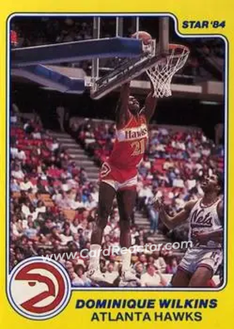 1983-84 Star All-Rookies #8 - Dominique Wilkins - Atlanta Hawks - Front