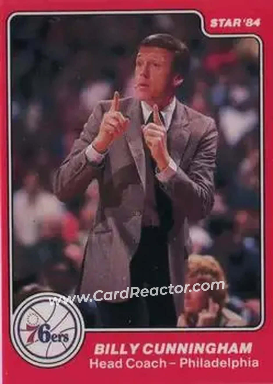 1983-84 Star Sixers Champs #2 - Billy Cunningham - Philadelphia 76ers - Front
