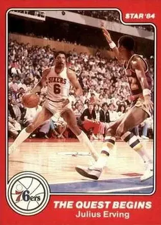 1983-84 Star Sixers Champs #4 - Julius Erving - Philadelphia 76ers