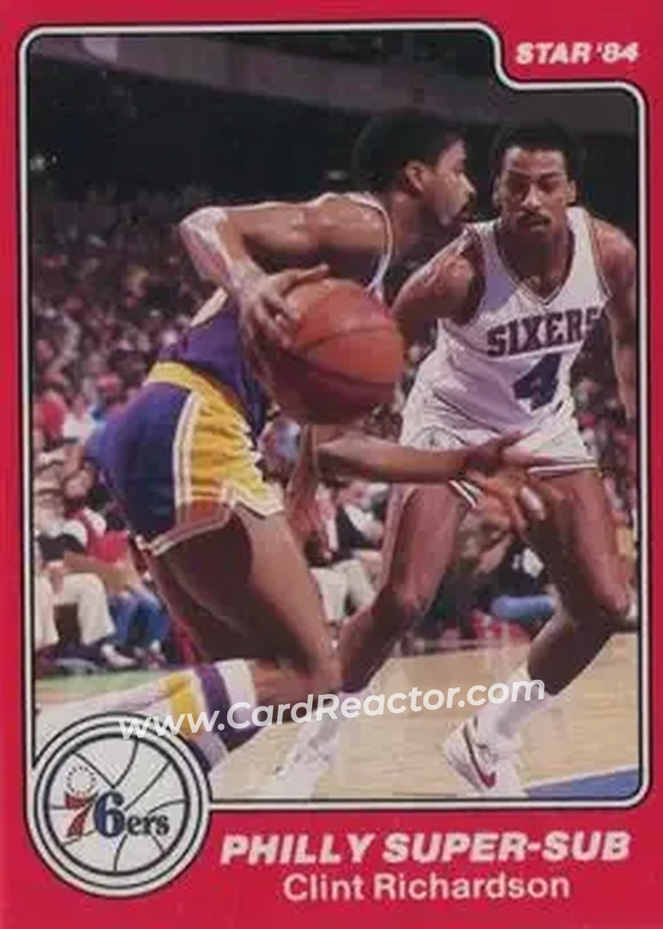 1983-84 Star Sixers Champs #5 - Clint Richardson - Philadelphia 76ers - Front