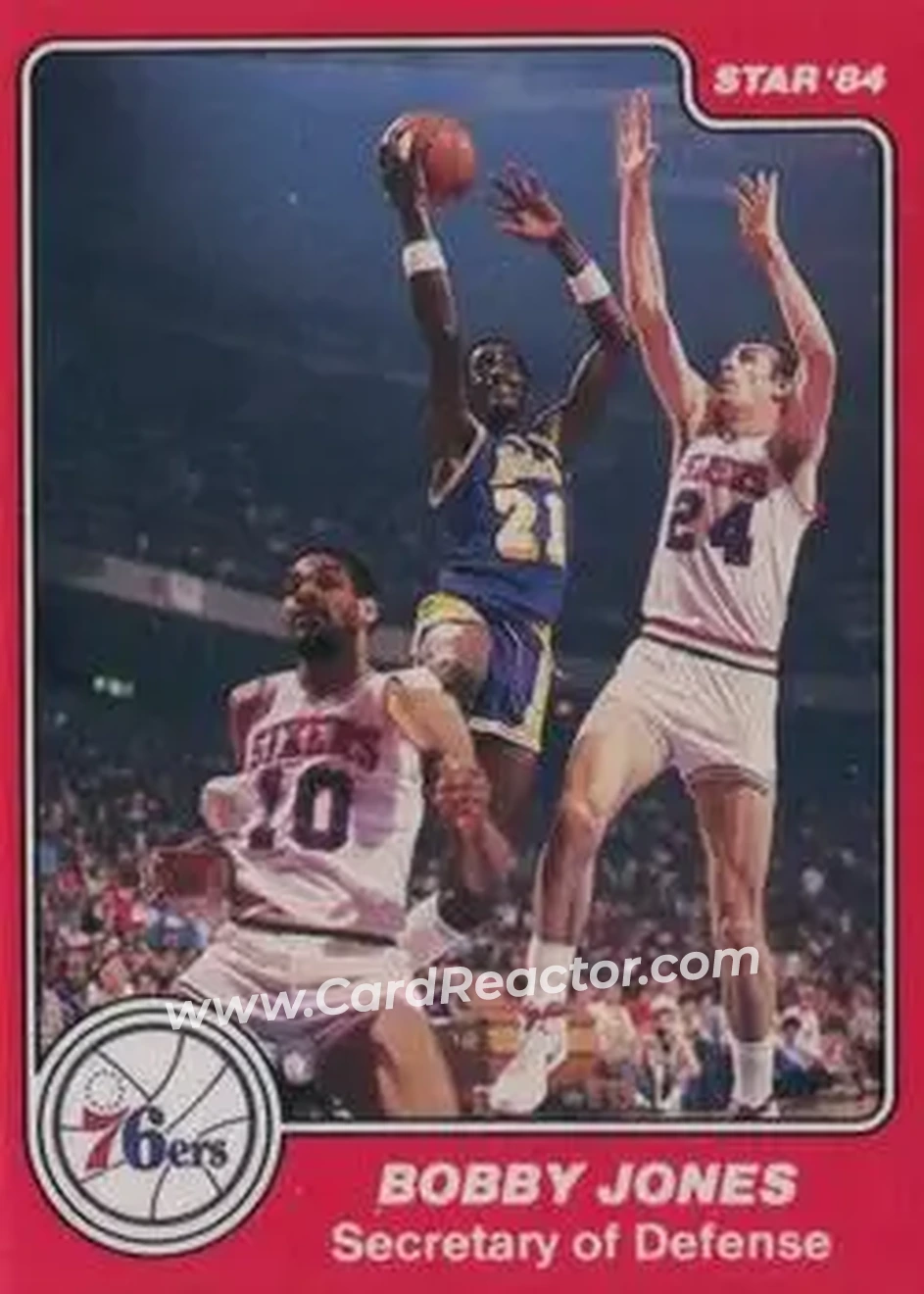 1983-84 Star Sixers Champs #8 - Bobby Jones - Philadelphia 76ers - Front