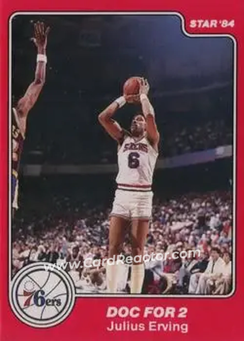 1983-84 Star Sixers Champs #10 - Julius Erving - Philadelphia 76ers - Front