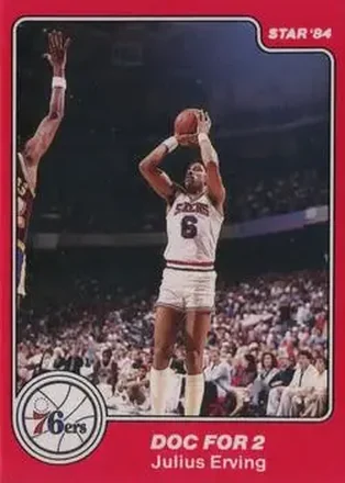 1983-84 Star Sixers Champs #10 - Julius Erving - Philadelphia 76ers