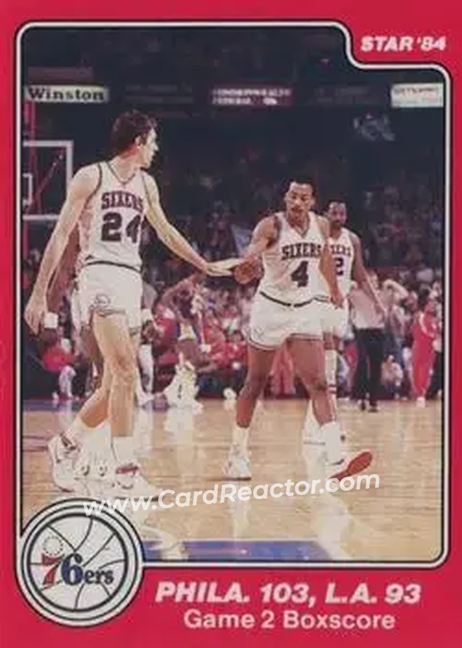 1983-84 Star Sixers Champs #12 - Card #12 - Philadelphia 76ers - Front