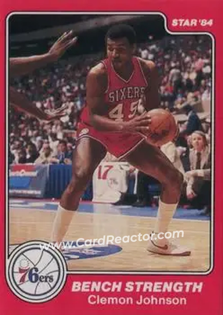 1983-84 Star Sixers Champs #15 - Clemon Johnson - Philadelphia 76ers - Front