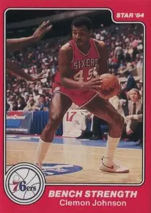 1983-84 Star Sixers Champs #15 - Clemon Johnson - Philadelphia 76ers