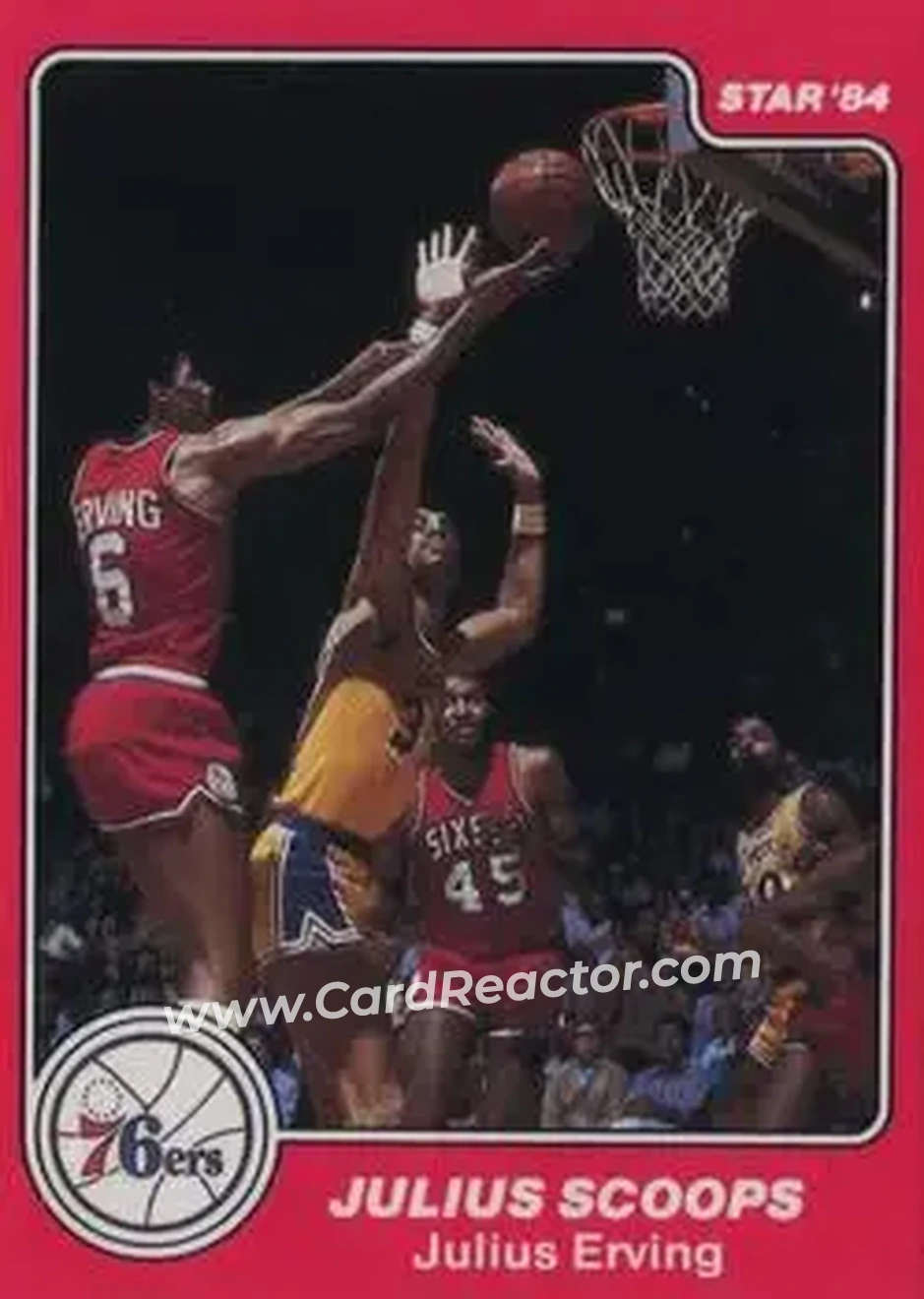 1983-84 Star Sixers Champs #18 - Julius Erving - Philadelphia 76ers - Front