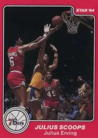 1983-84 Star Sixers Champs #18 - Julius Erving - Philadelphia 76ers