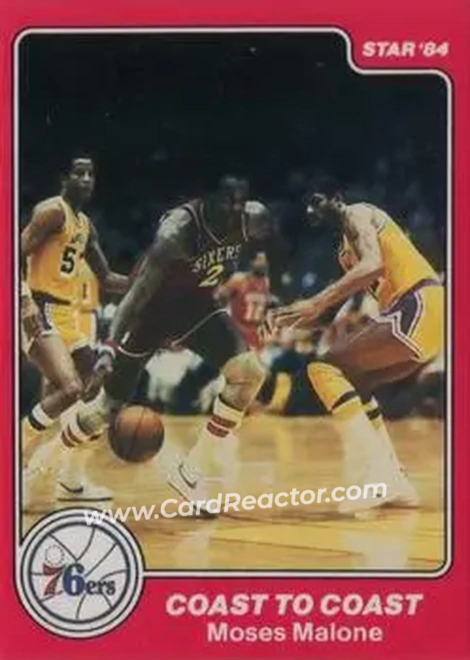 1983-84 Star Sixers Champs #20 - Moses Malone - Philadelphia 76ers - Front