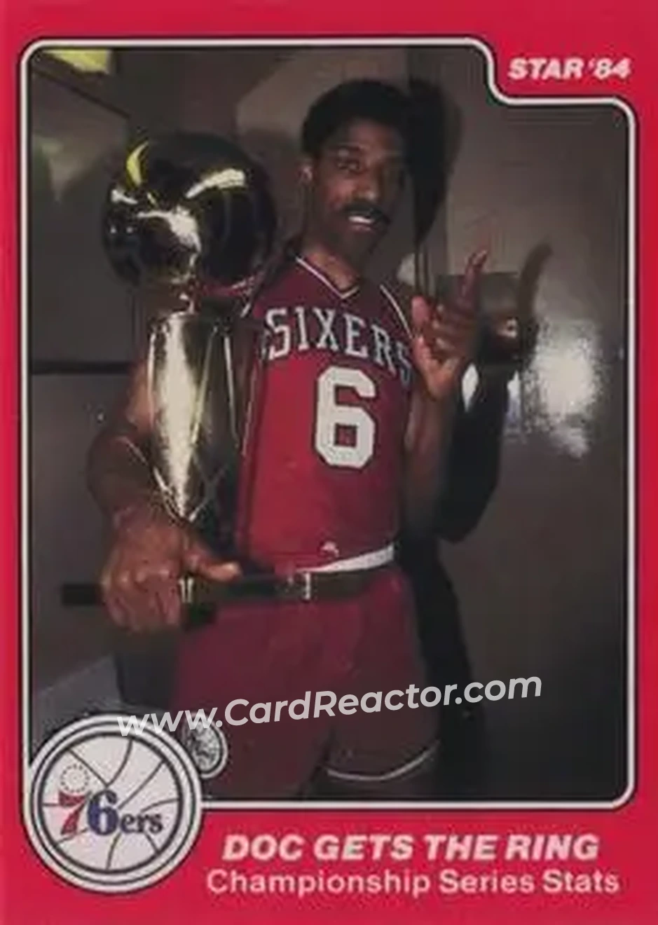 1983-84 Star Sixers Champs #22 - Julius Erving - Philadelphia 76ers - Front