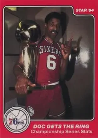 1983-84 Star Sixers Champs #22 - Julius Erving - Philadelphia 76ers