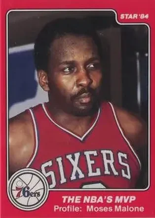 1983-84 Star Sixers Champs #25 - Moses Malone - Philadelphia 76ers