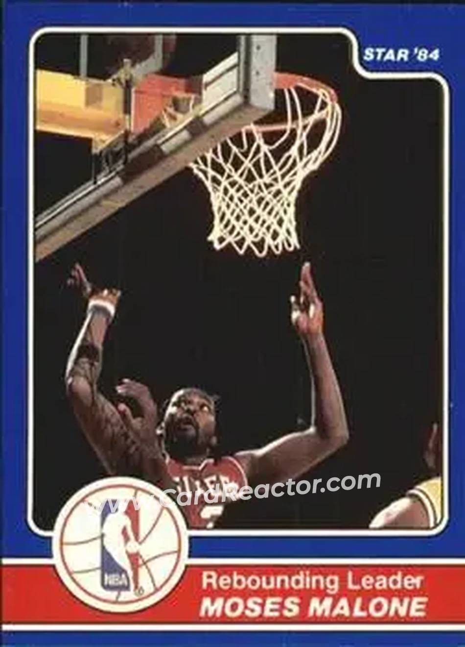 1984 Star Awards Banquet #20 - Moses Malone - Philadelphia 76ers - Front 1984 Star Awards Banquet #20 - Moses Malone - Philadelphia 76ers - Front