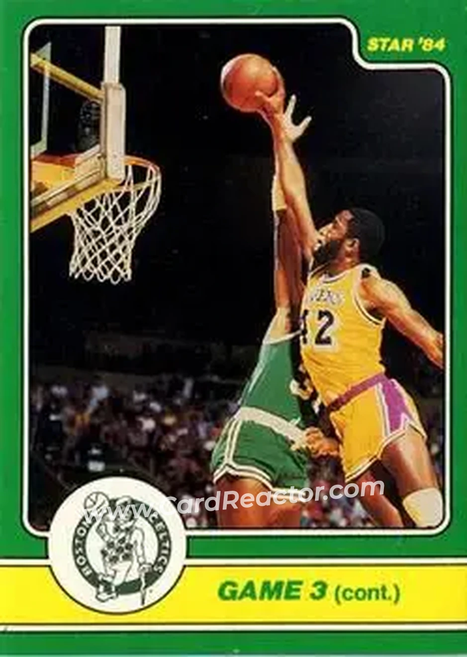 1984 Star Celtics Champs #9 - Card #9 - Los Angeles Lakers - Front