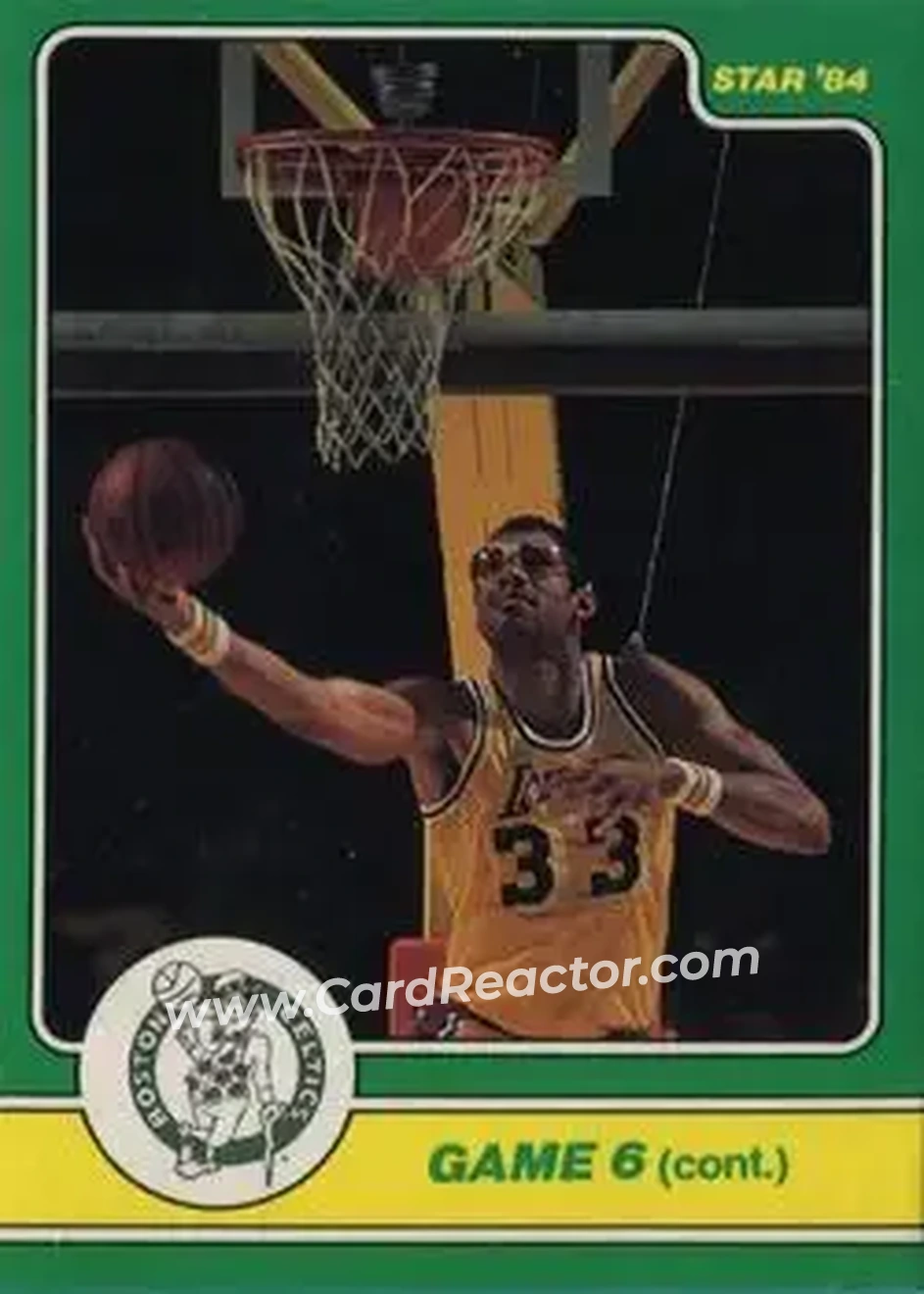 1984 Star Celtics Champs #18 - Card #18 - Los Angeles Lakers - Front