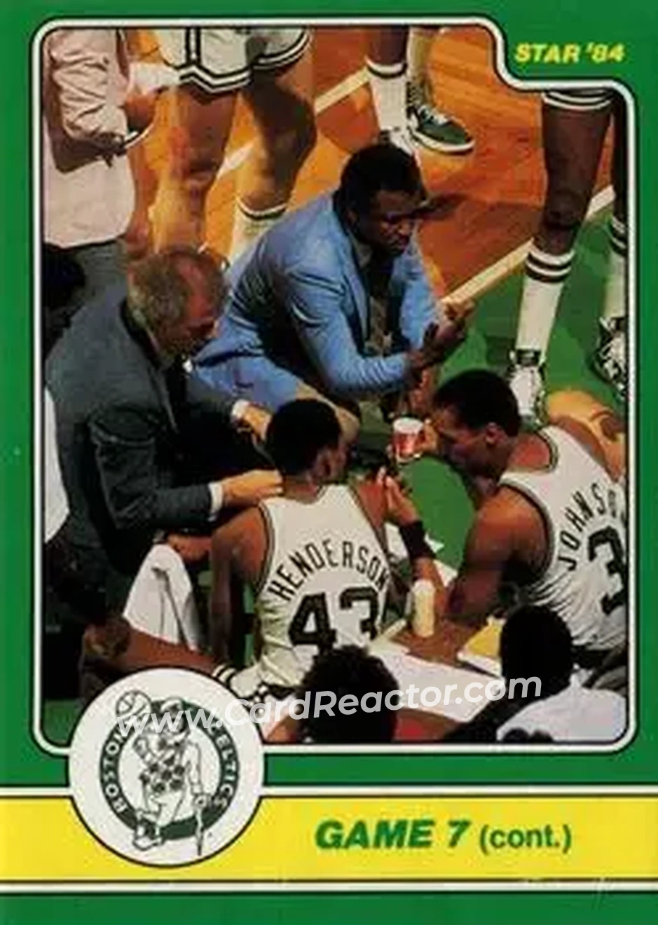 1984 Star Celtics Champs #21 - Card #21 - Boston Celtics - Front