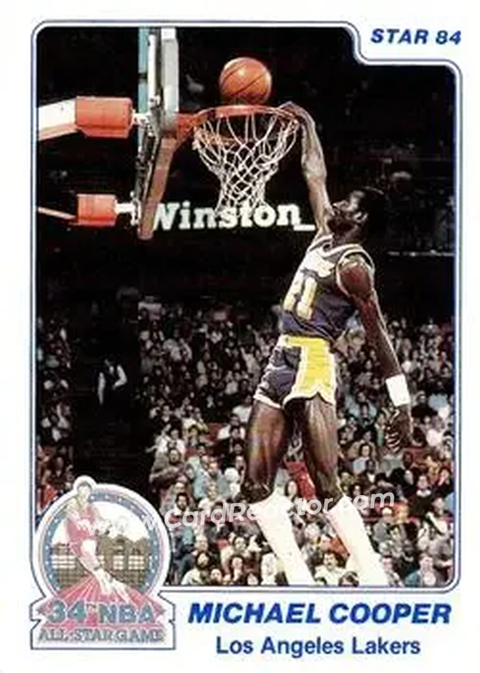 1984 Star Slam Dunk Championship #2 - Michael Cooper - Los Angeles Lakers - Front