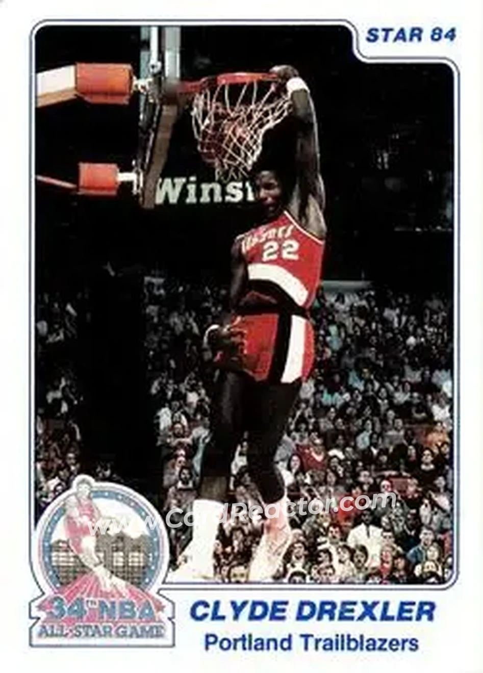 1984 Star Slam Dunk Championship #3 - Clyde Drexler - Portland Trail Blazers - Front 1984 Star Slam Dunk Championship #3 - Clyde Drexler - Portland Trail Blazers - Front