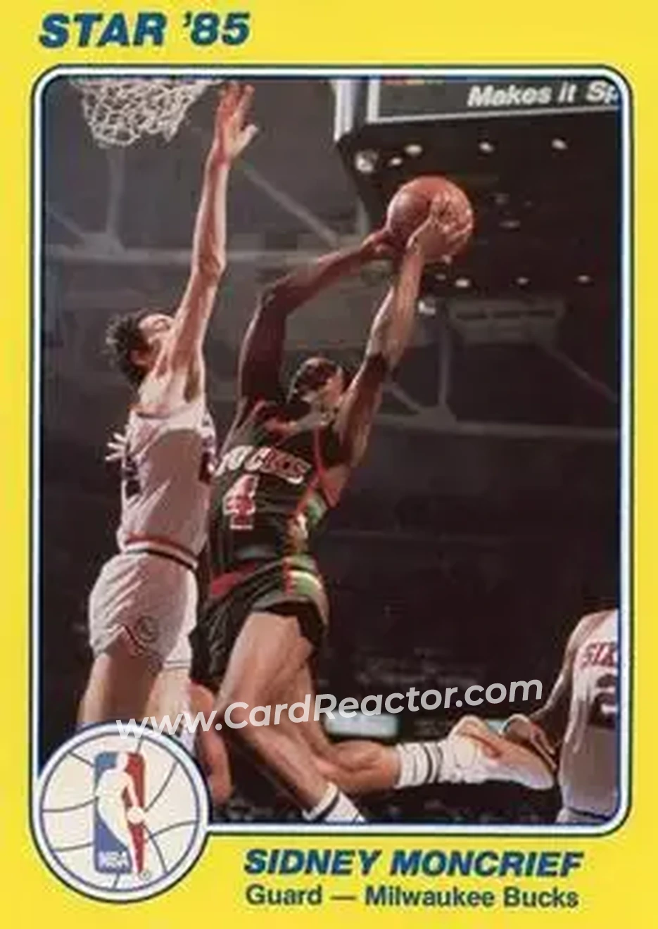 1984-85 Star Court Kings #7 - Sidney Moncrief - Milwaukee Bucks - Front 1984-85 Star Court Kings #7 - Sidney Moncrief - Milwaukee Bucks - Front