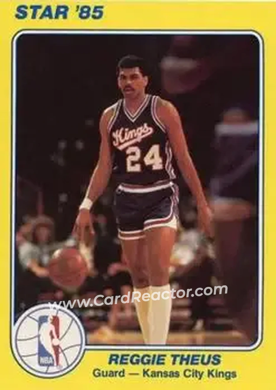 1984-85 Star Court Kings #16 - Reggie Theus - Sacramento Kings - Front